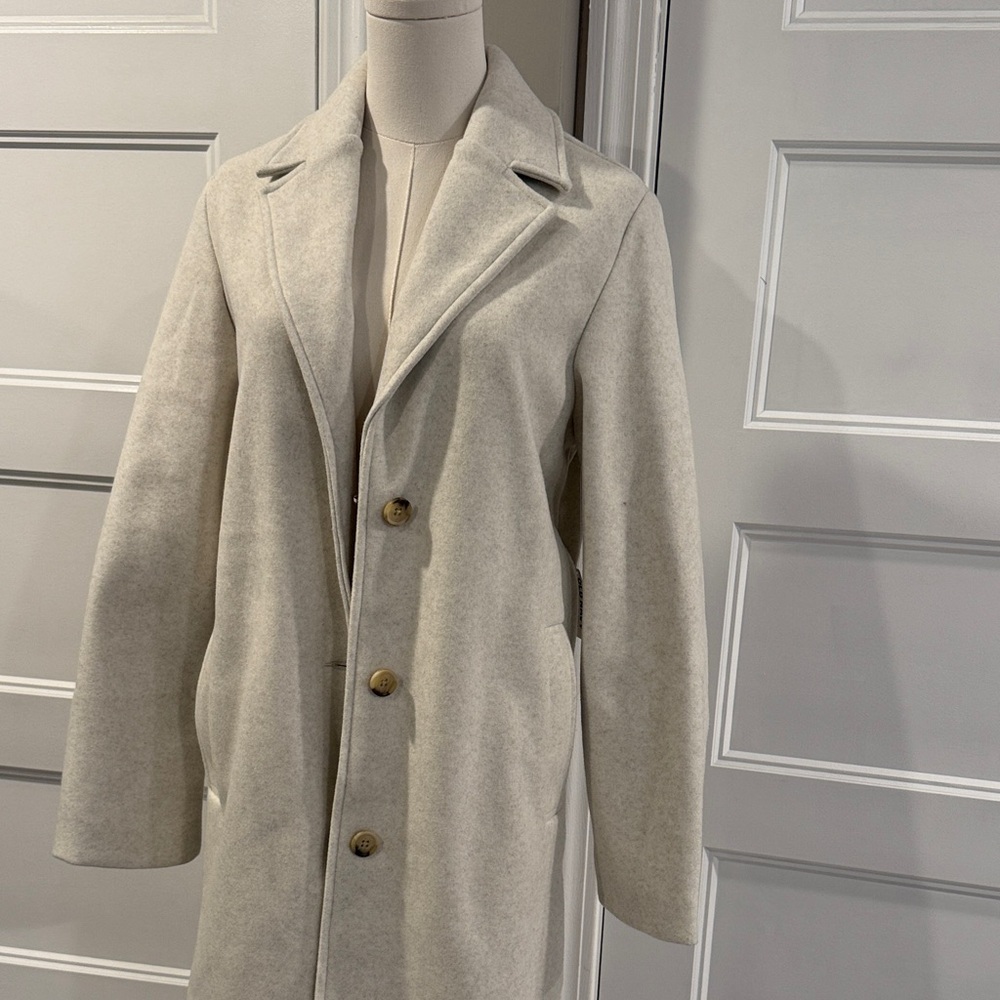 Old Navy Men's Elegant Cream Trench Coat